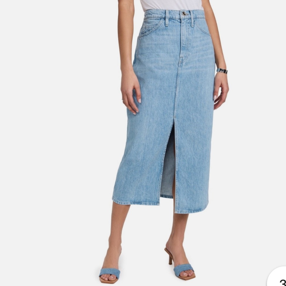 Frame Le Italian Denim Maxi Skirt